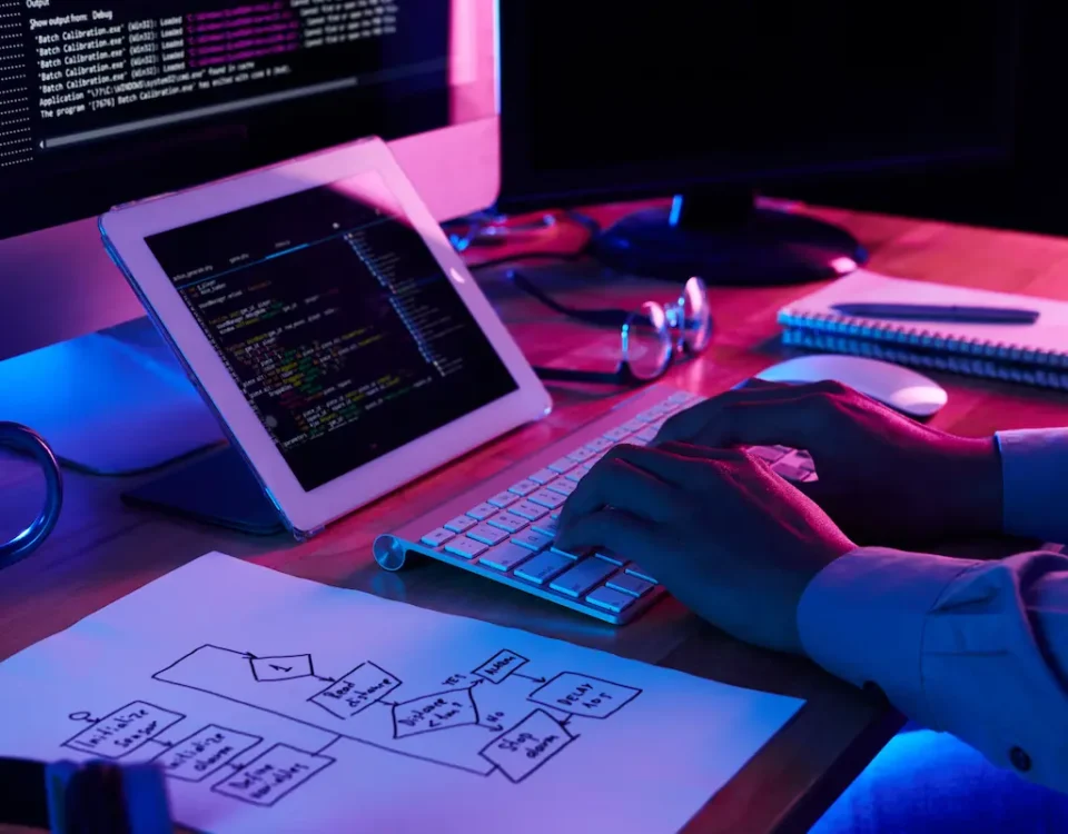 Desenvolvimento Web: Guia Completo para Iniciantes profissional trabalhando com desenvolvimento web