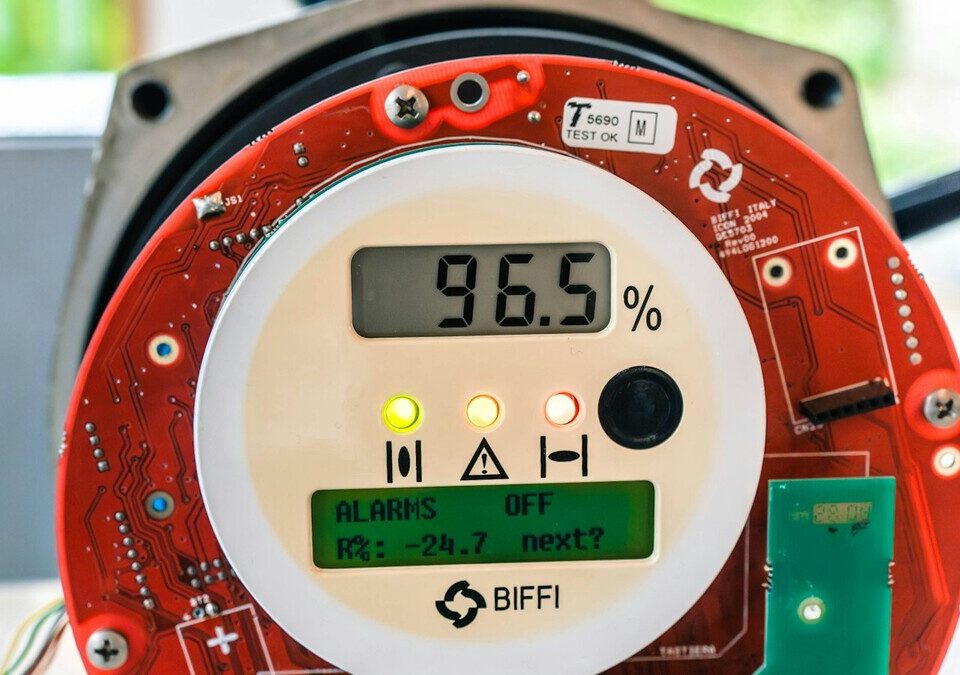 Mostrador de equipamento industrial