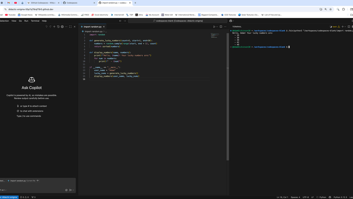Tela de editor de código em modo escuro com terminal aberto ao lado